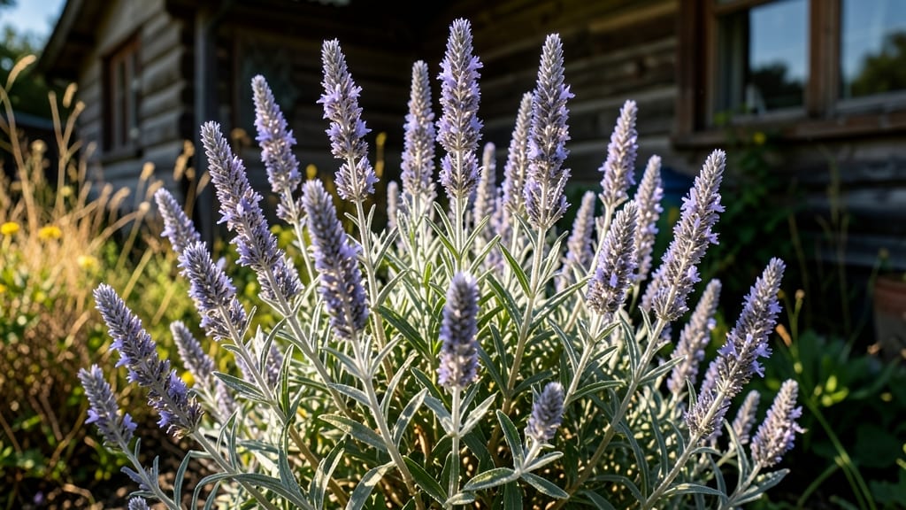 Russian Sage with Silvery Blue Blooms