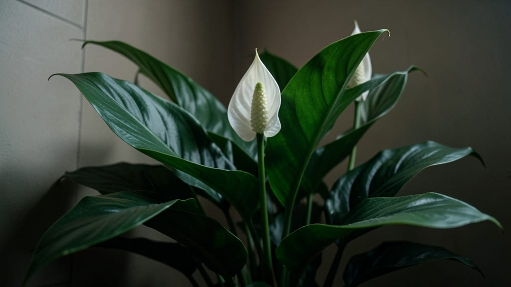 Peace Lily Blooms in Shady Corners