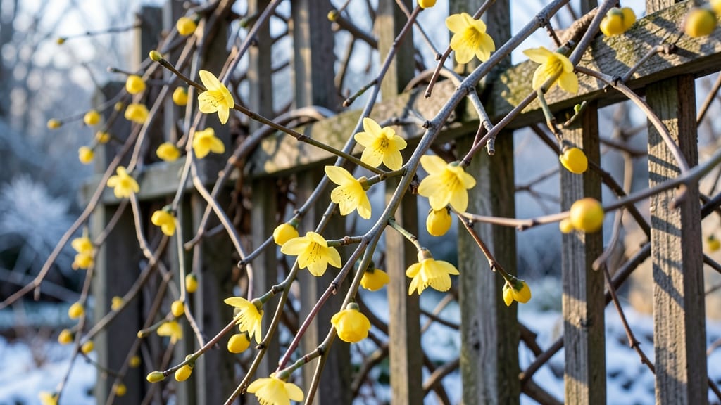 Winter Jasmine Climbing Trellis Beauty