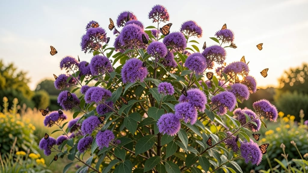 Butterfly Bush with Fragrant Purple Flowers