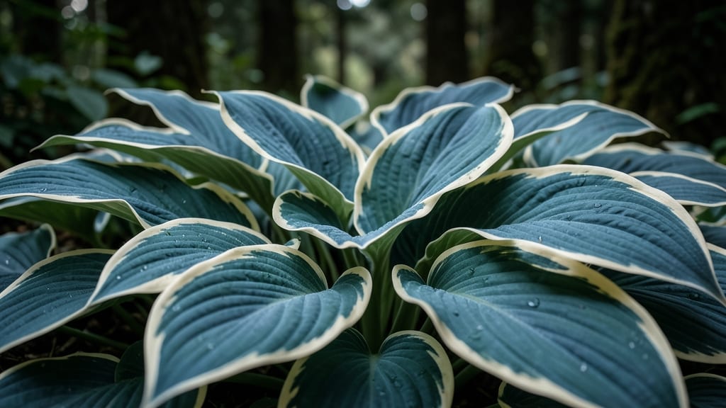 Hosta 'Blue Angel' with Variegated Leaves