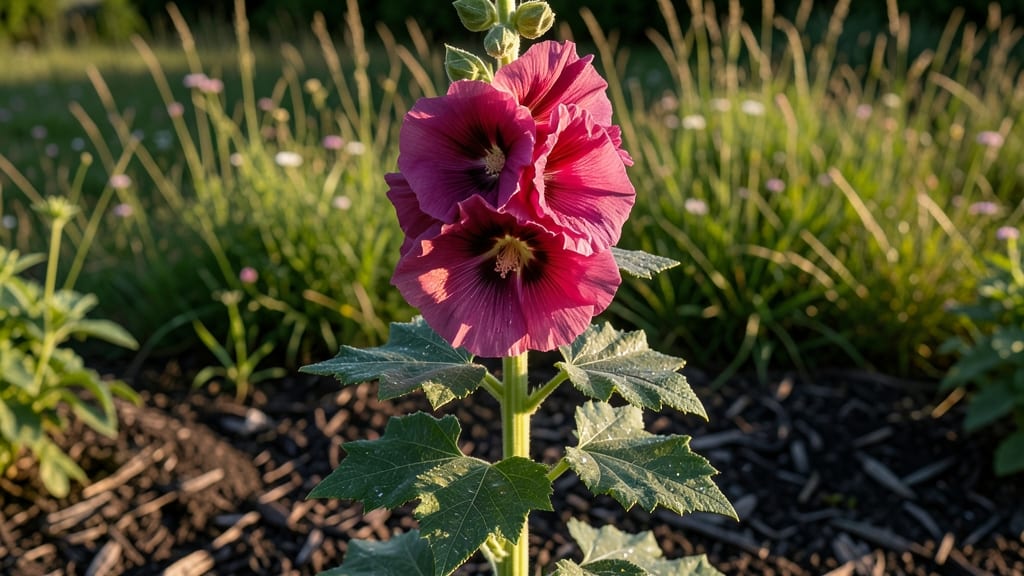 Double Bloom Hollyhocks: Pruning Tricks to Double Your Blooms