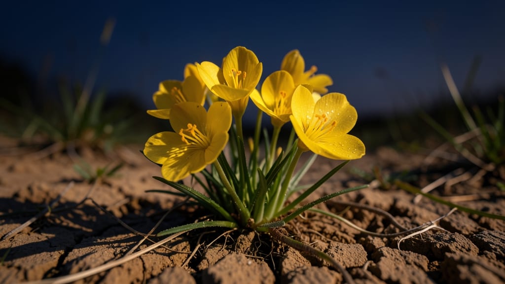 Evening Primrose with Golden Flowers