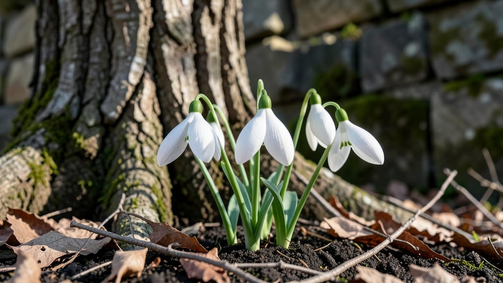 Snowdrops Pure White Elegance