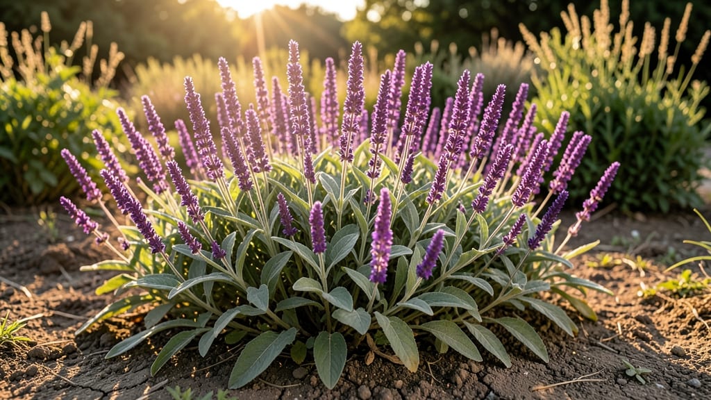 Salvia's Drought-Proof Purple Spikes