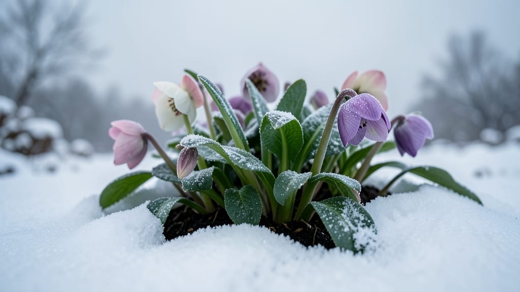 Hellebore Winter Rose: Evergreen Perennial with Delicate Blooms