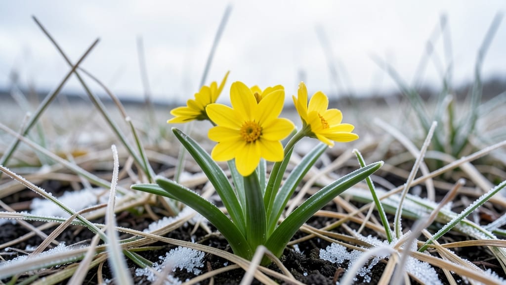 Winter Aconite: Bright Yellow Sunburst Flowers
