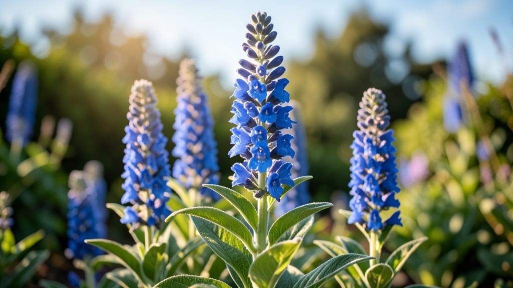 Celestial Blue Salvia for Hummingbird Attraction