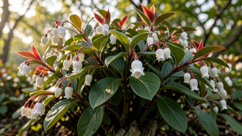 Pieris Japonica with White Bell Flowers
