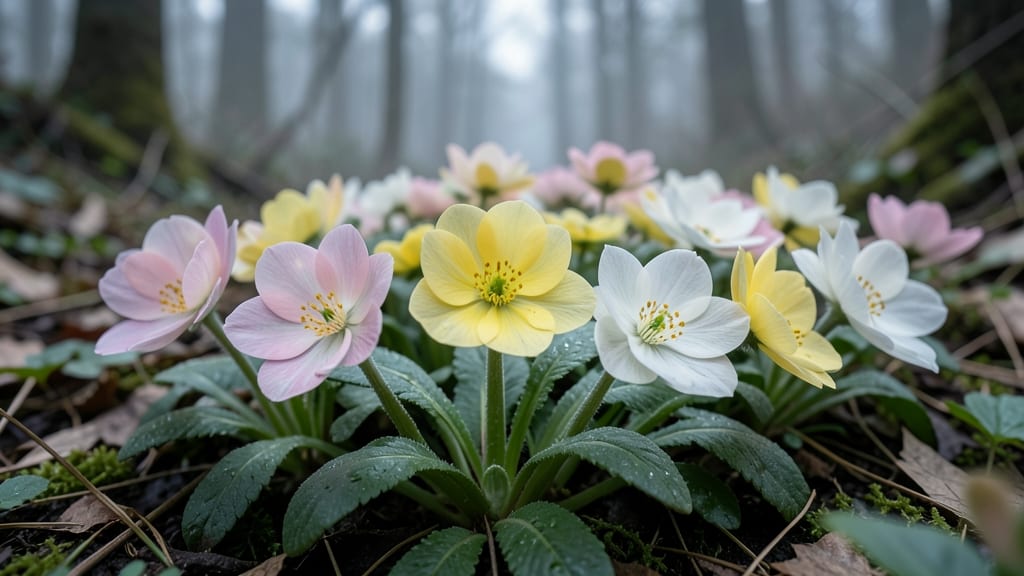 Primrose Soft Pastel Blooms