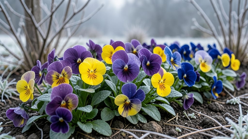 Pansies Brightening Cold Beds