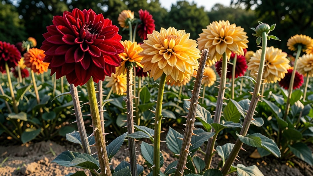 Dahlias' Dramatic Deer-Resistant Stems