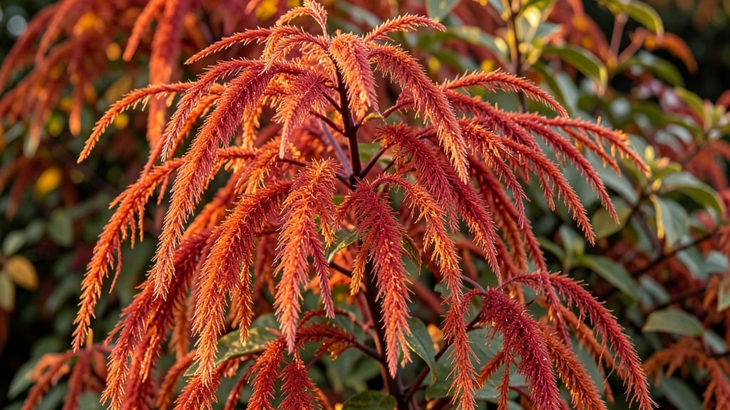 Sumac with Feathery Red Seed Heads