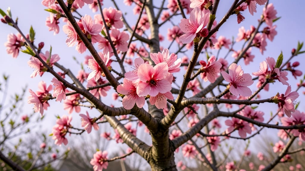 Pink Flowering Quince Trees