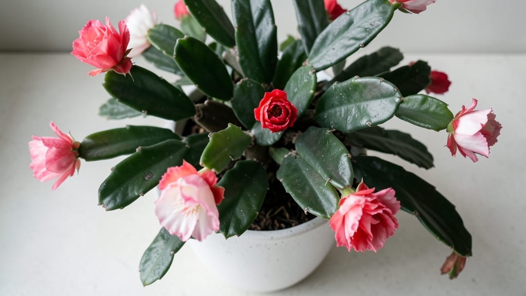 Christmas Cactus Blooms in Winter Months