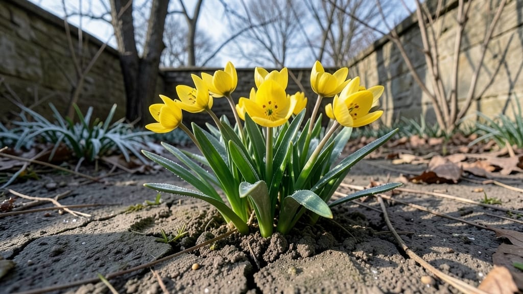 Winter Aconite Bright Yellow Ground Cover