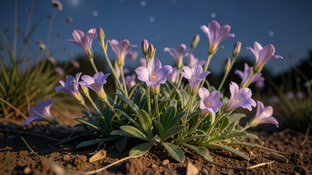 Evening Primrose with Lavender Purple Flowers