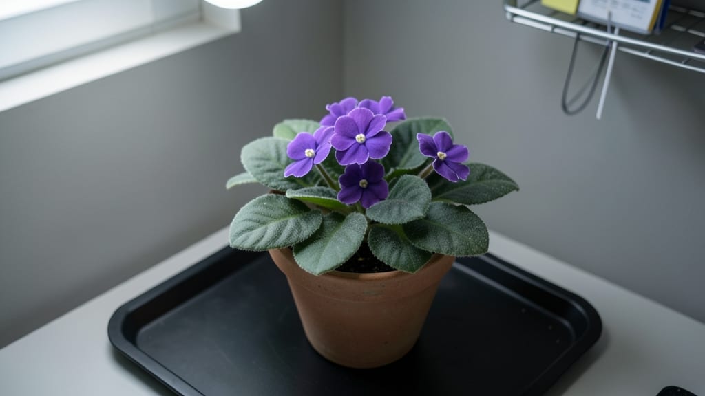 African Violet Clusters for Bright Spots