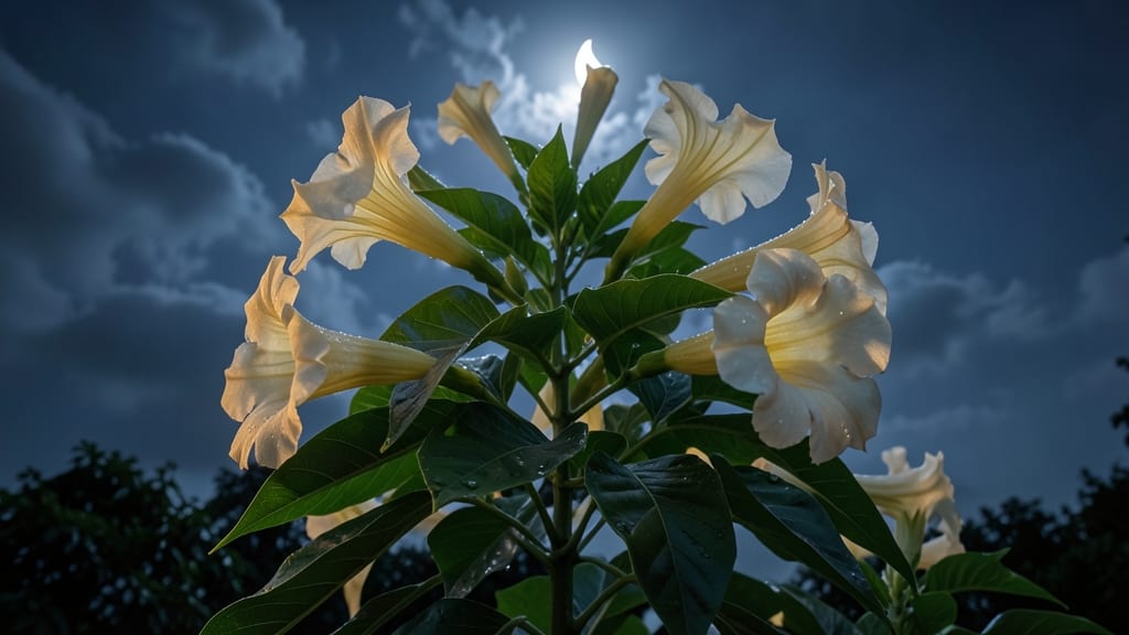 Angel's Trumpet with Intoxicating Nighttime Fragrance