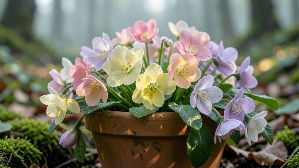 Primrose Soft Pastel Blooms