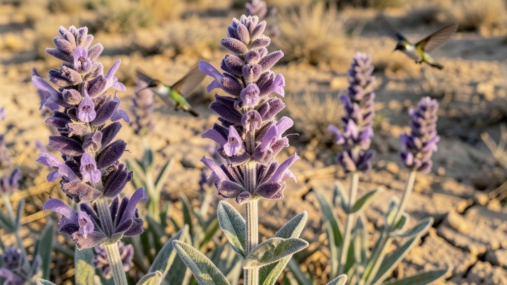 Salvia Leucantha Lamb's Ear Texture