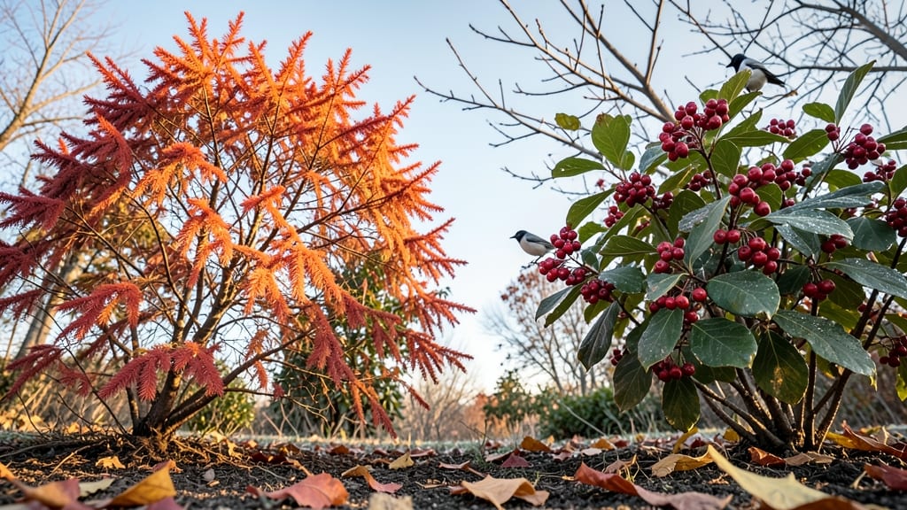 Autumn Gold: Sumac and Viburnum Berries