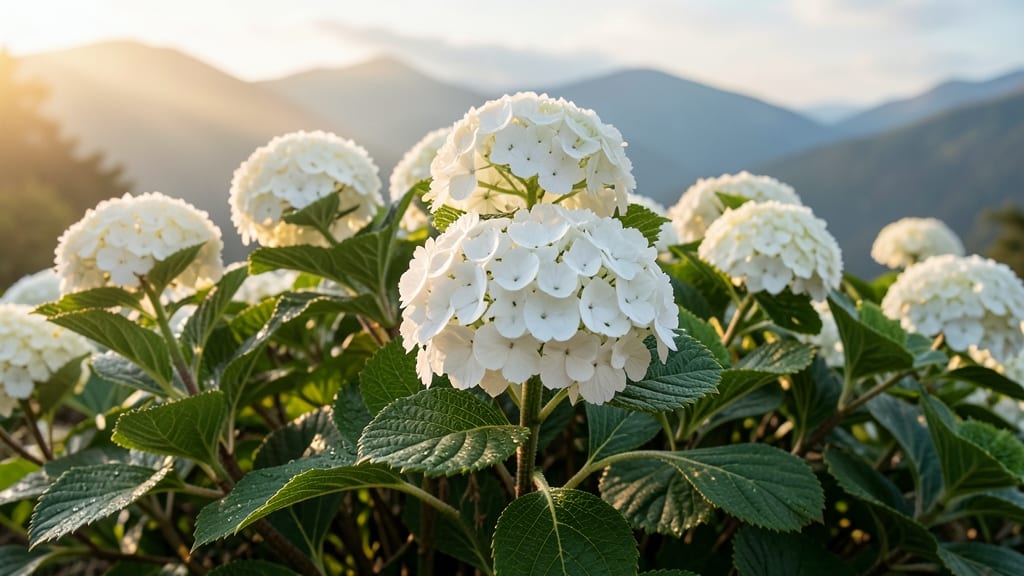 Mountain Hydrangea 'Alice' for Fragrant White Clusters