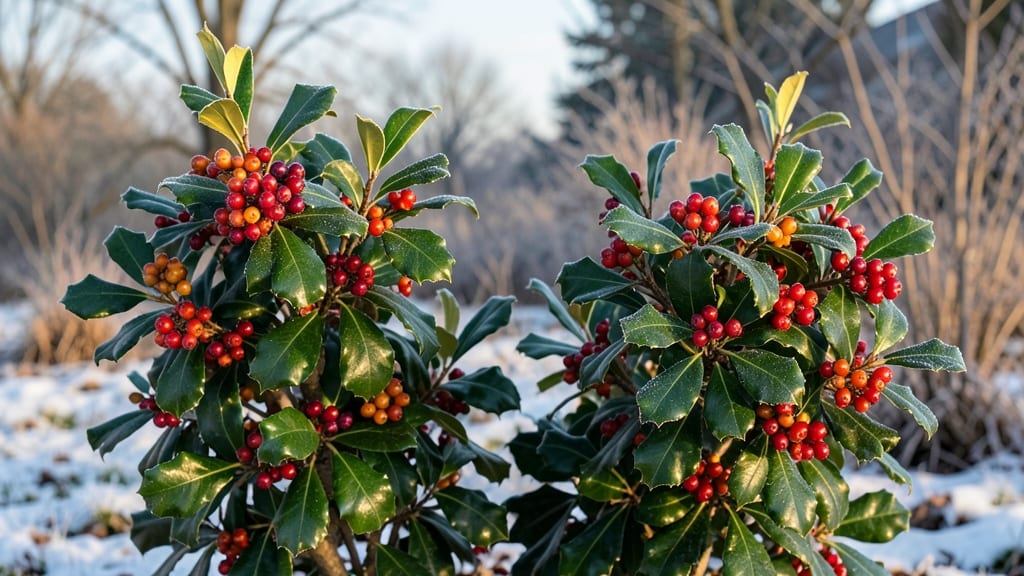 Winter Interest: Holly and Winterberry Shrubs