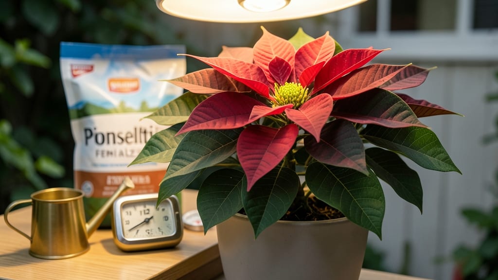 How to Get a Poinsettia to Bloom Again: Light-Controlled Magic for Repeat Color
