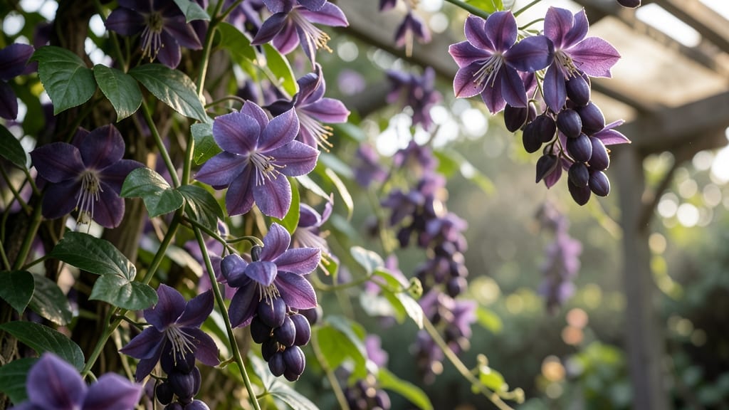 Hagley Hybrid Clematis for Fragrant Purple Spikes