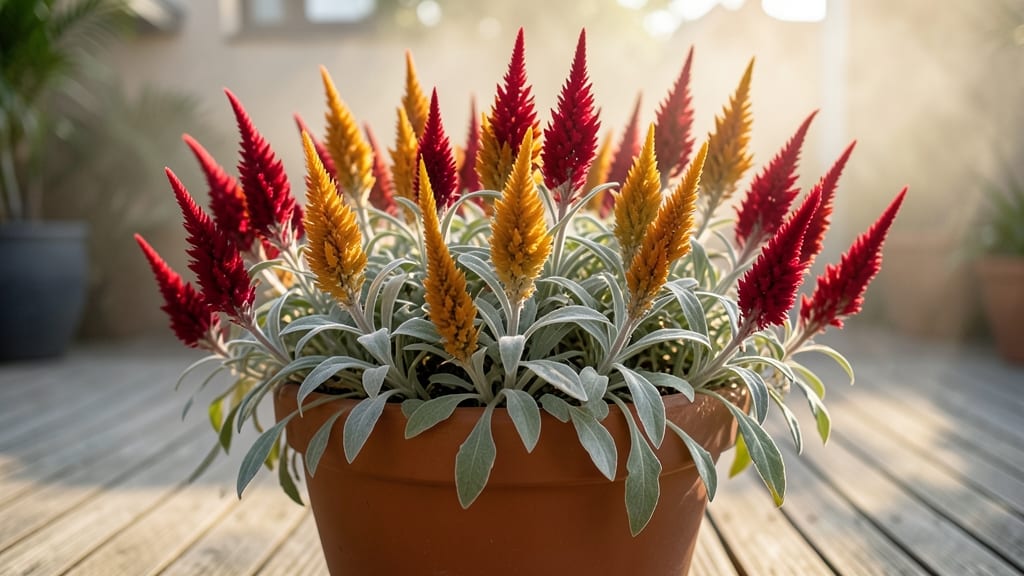 Celosia argentea for Velvet-Like Blooms