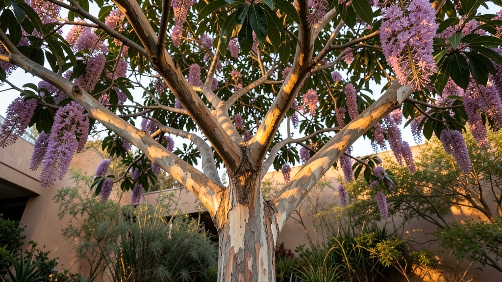 Crapemyrtle with Lavender Fall Flowers