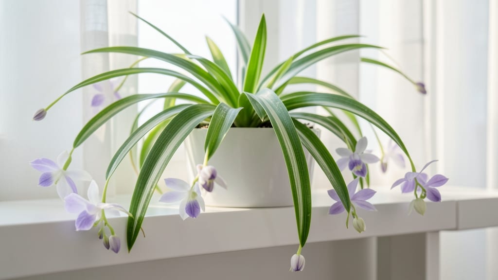 Spider Plant Produces Arching Flower Stems