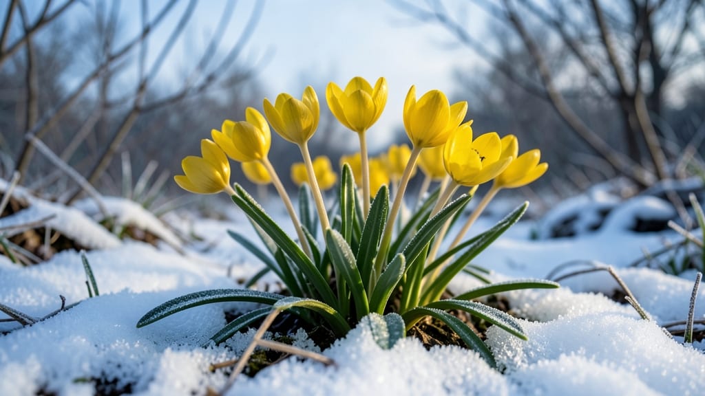 Winter Aconite Bright Yellow Ground Cover