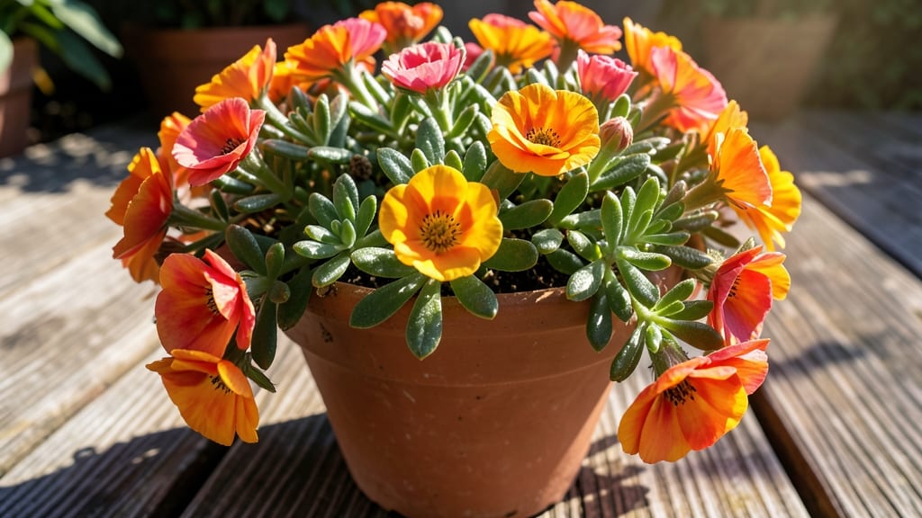 Portulaca grandiflora for Drought-Tolerant Color