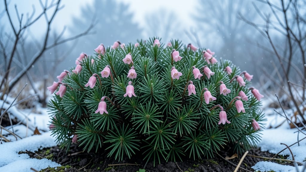 Winter Heath: Evergreen Shrub with Pink Flowers