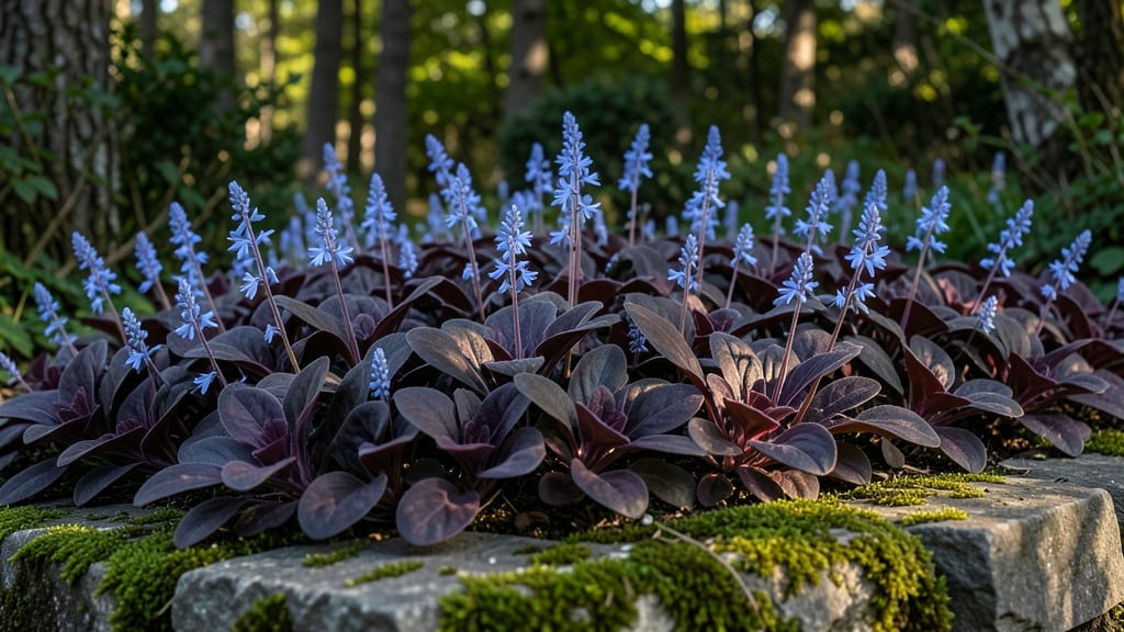 Ajuga Reptans for Purple Foliage and Blue Flowers