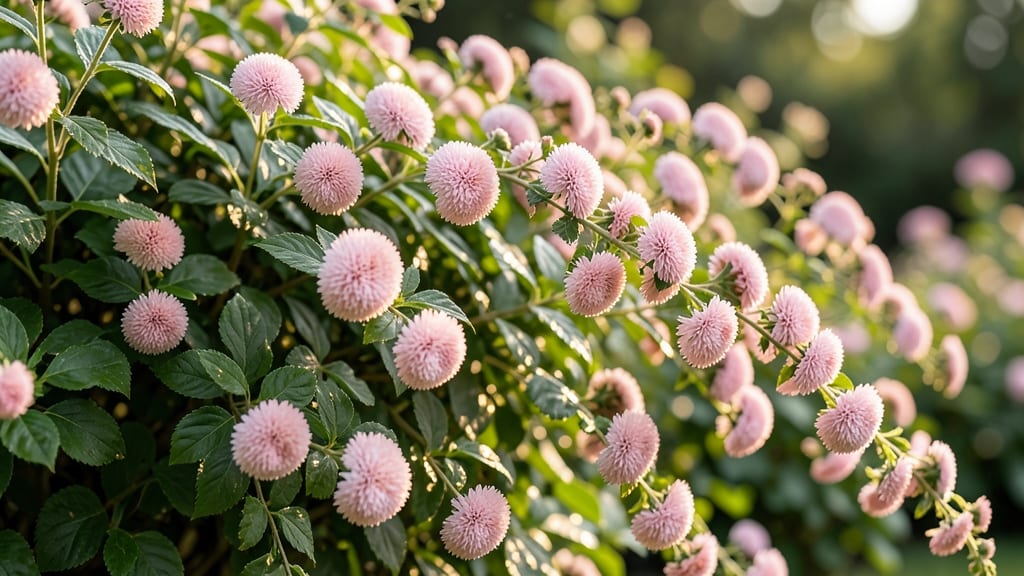 Spirea Anthophylloides with Pink Pom-Poms