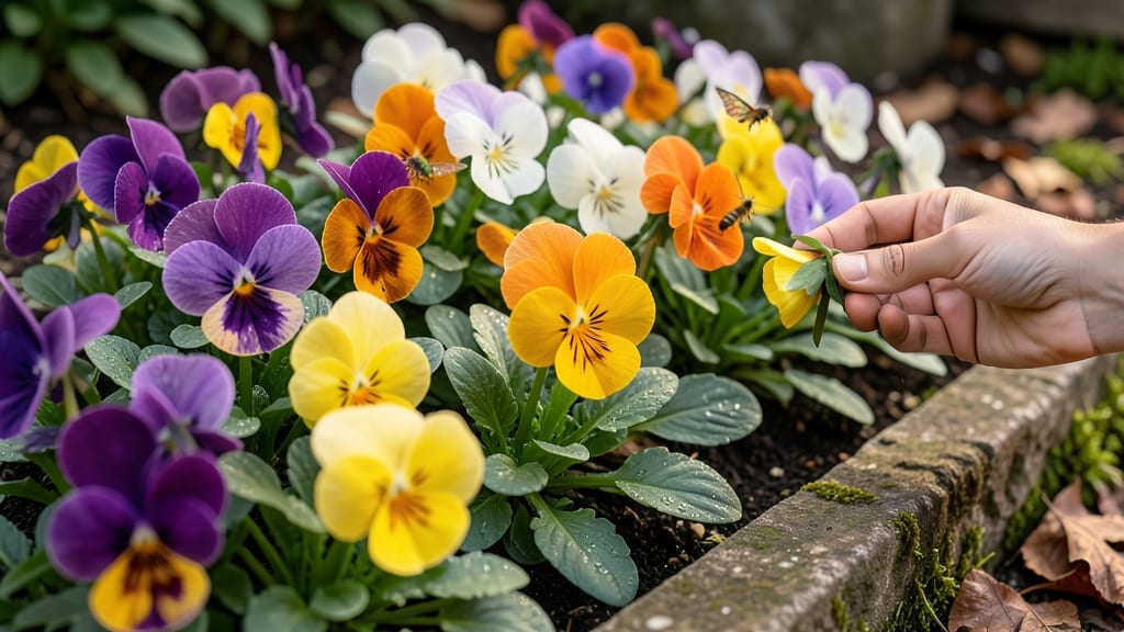 Pansy Mix for Edible Colorful Ground Cover