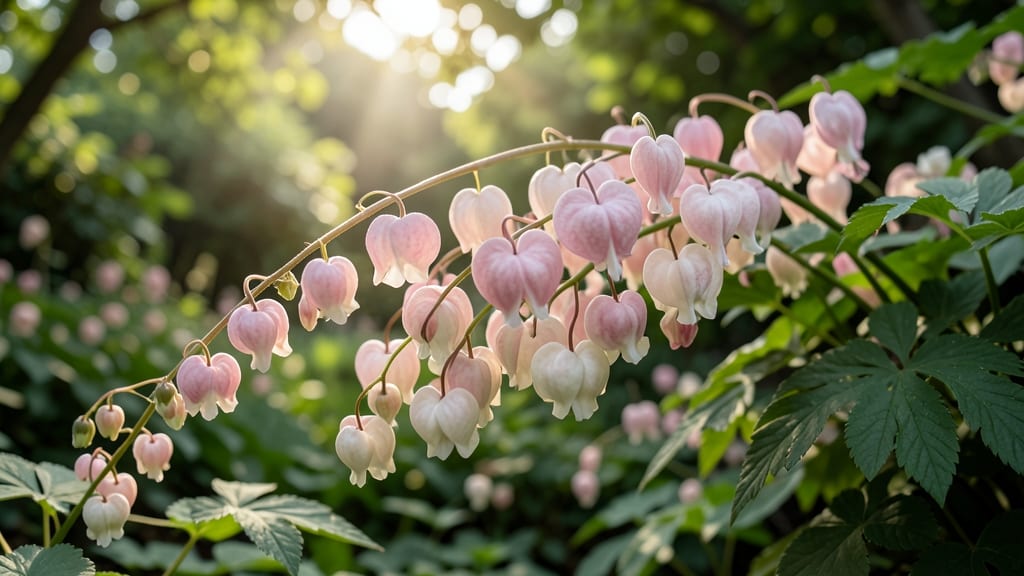 Bleeding Heart Flowers in Shade Gardens
