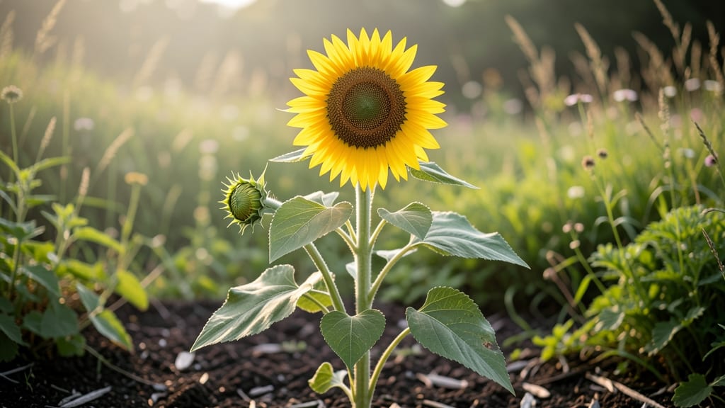 Multiple Bloom Sunflowers: Cut-Back Trick for Nonstop Purple Spikes