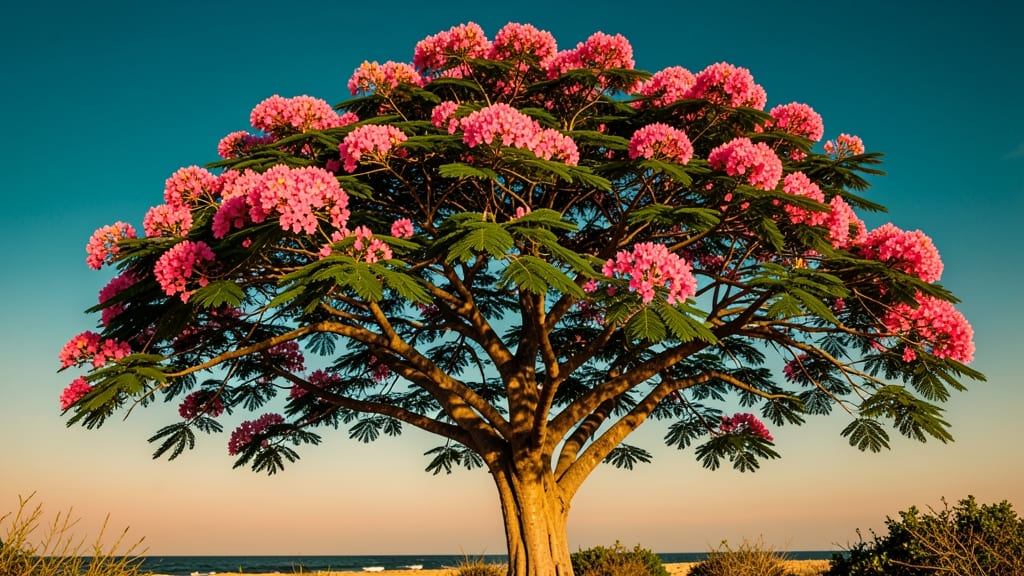 Pink Royal Poinciana Trees