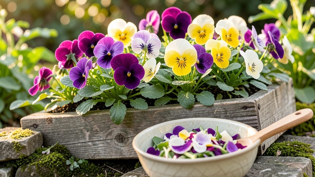 Pansies for Edible Colorful Accents