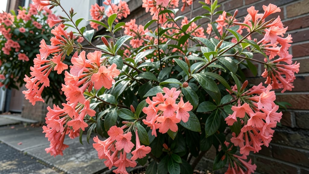 Weigela Florida with Coral Pink Flowers