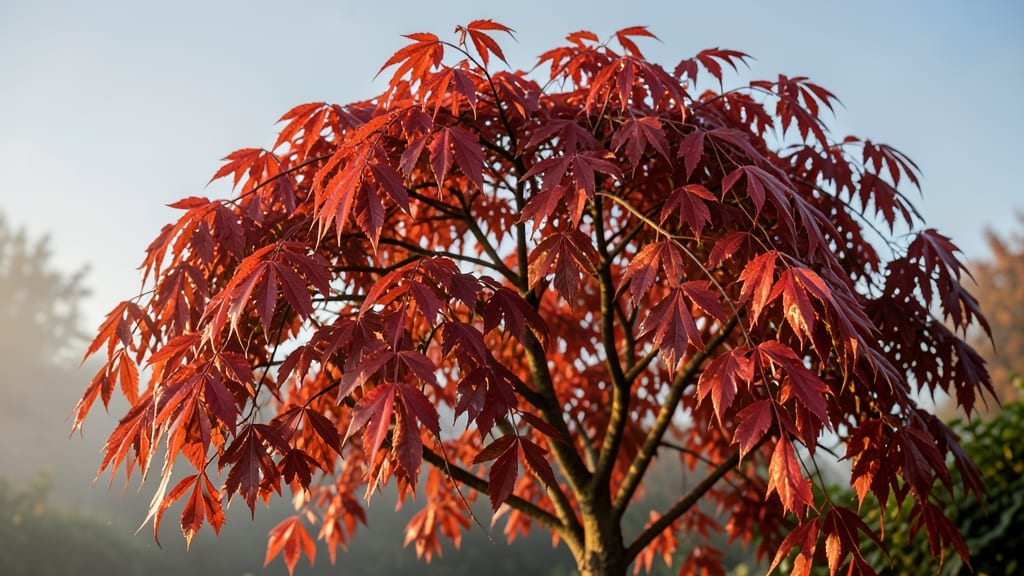 Burning Bush with Crimson Fall Foliage