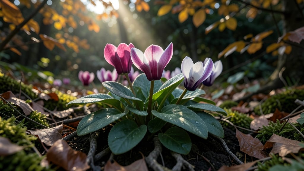 Cyclamen Persistent Winter Blooms In Shade