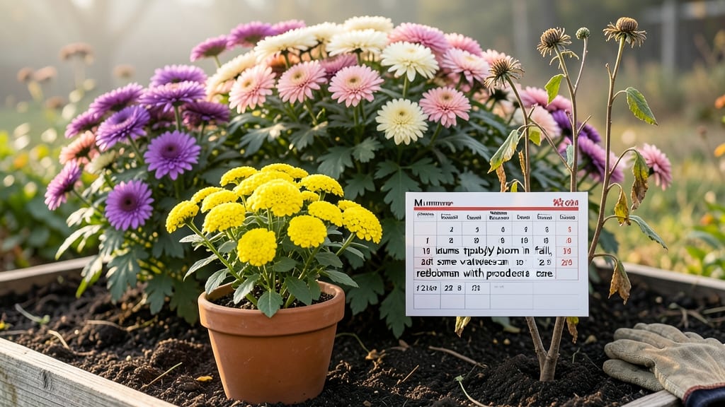 Do Mums Bloom All Year: Heat-Triggered Rebloom Secrets for Late-Season Purple Spikes
