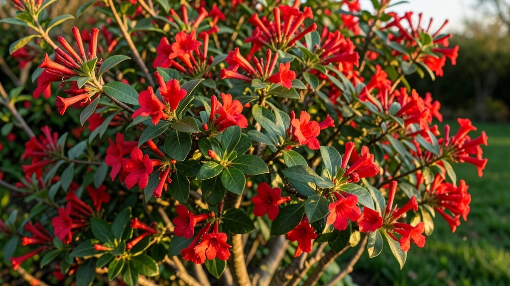 Weigela Florida with Red Blooms