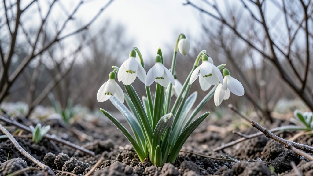 Snowdrops Bringing Early Winter Color