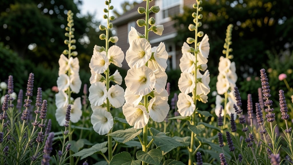 White Hollyhock for Old-Fashioned Charm